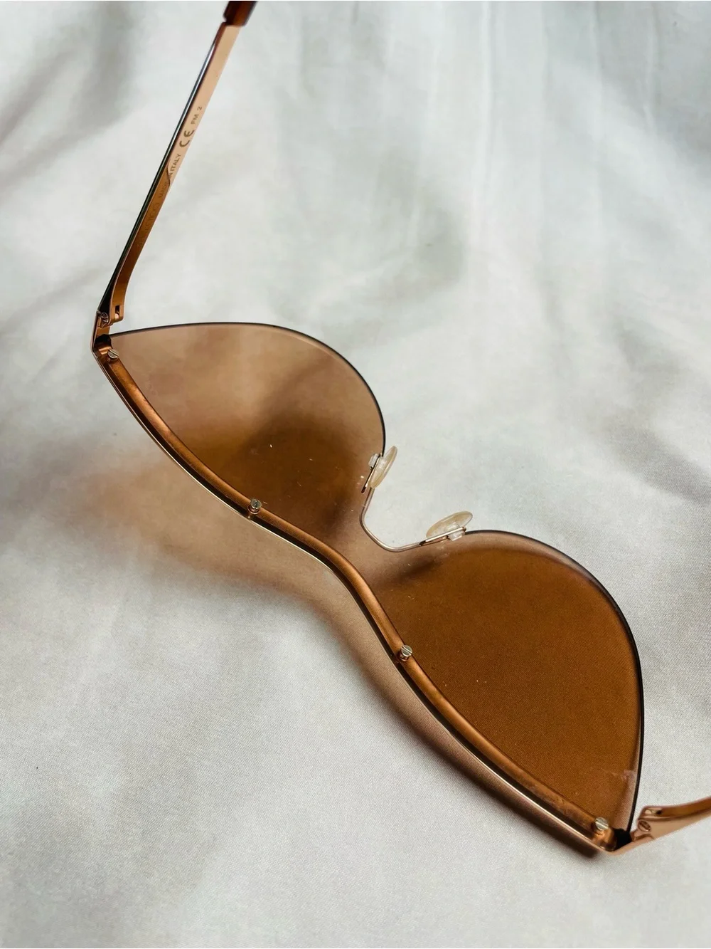 Jimmy Choo Kristen/S 006J/HA Shield Sunglasses – Rose Gold Glitter
